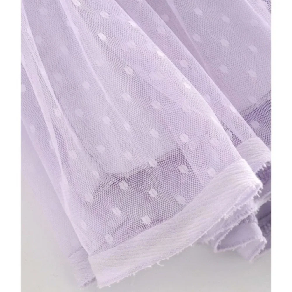 SOLD OUT Lavender Swiss Dot Halter Mini Dress - Picture 10 of 15